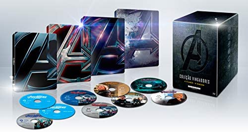Coleção Vingadores 4 Filmes (9 Discos) [Blu-ray] - Steelbook